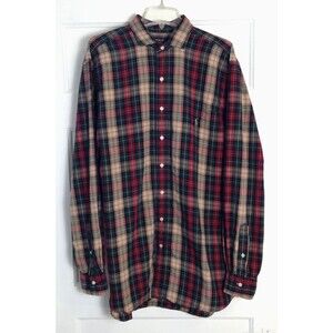 Polo Ralph Lauren Shirt Men XLT Plaid Flannel Classic Long Sleeve Preppy Pony